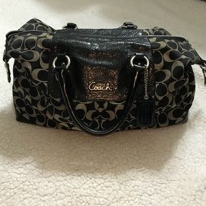 Black Signature Coach Handbag
